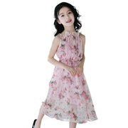 Girls' Floral Bohemian Maxi Dress