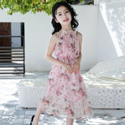 Girls' Floral Bohemian Maxi Dress
