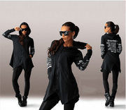 Graffiti Letter Hoodie Zipper Jacket for Women