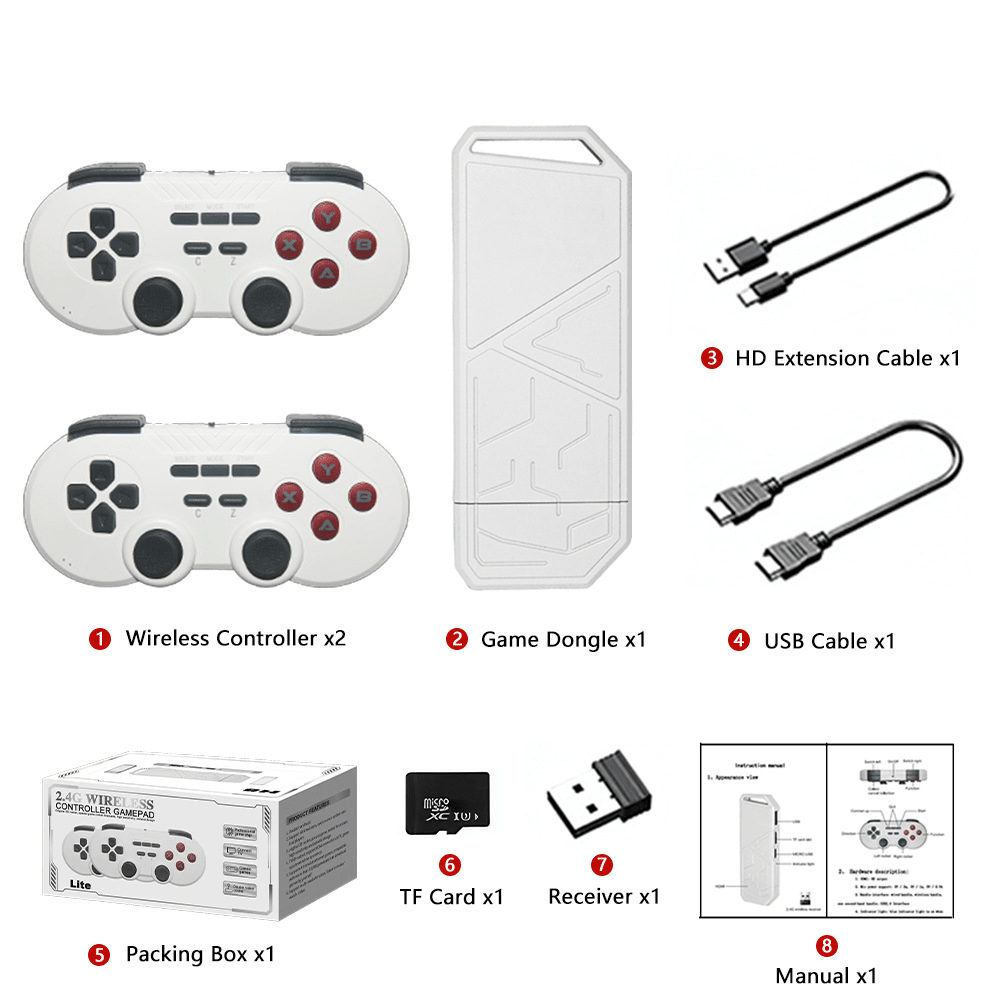 H8 HDMI TV Game Console with Wireless Controllers