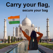 Smart Bag Security Tag - India flag colours [Pack 2]