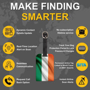 Smart Bag Security Tag - India flag colours [Pack 2]