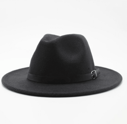 Jazz Hat, Wool Hat, Top Hat, Flat Brim Hat