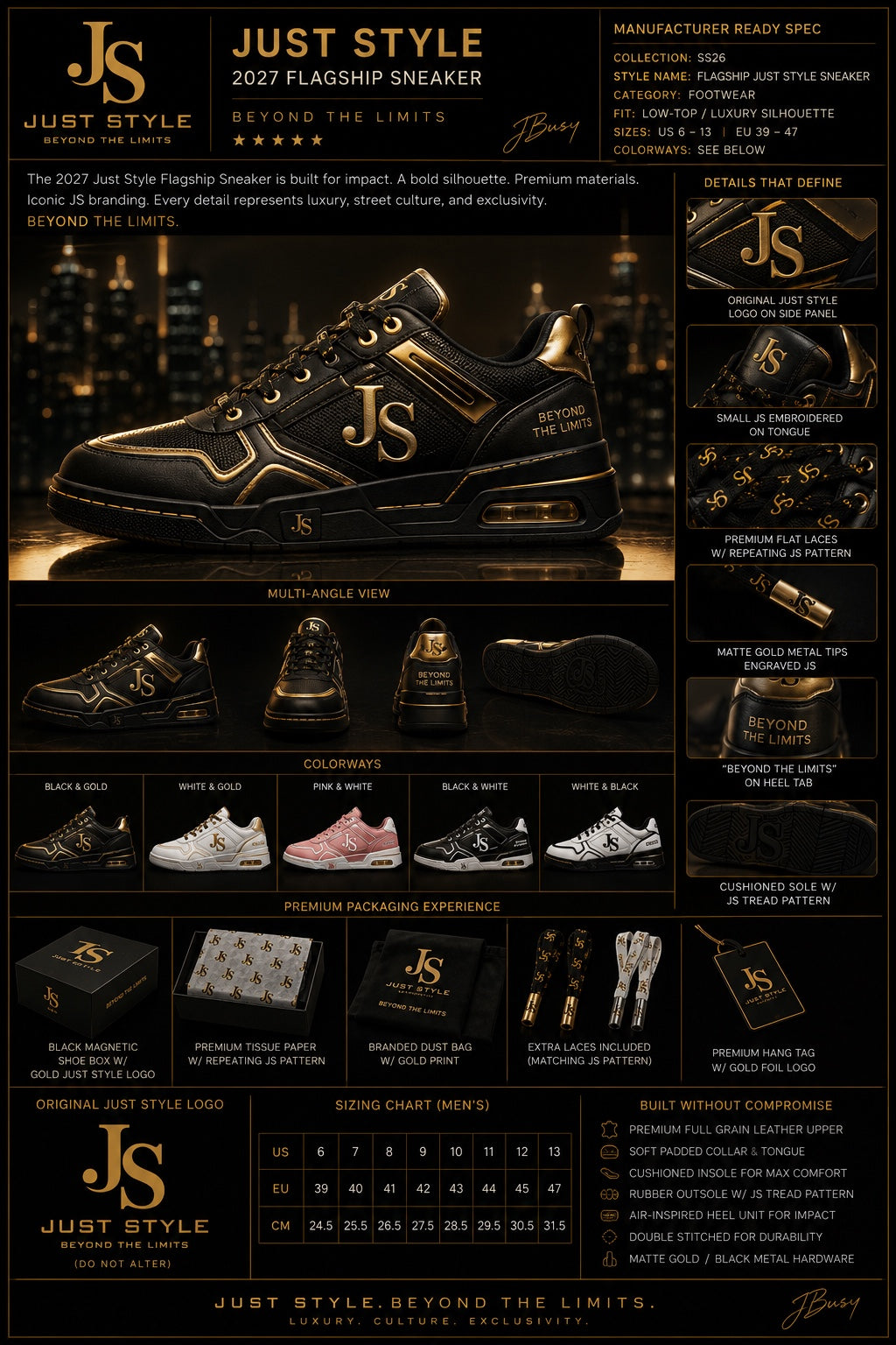Just Style 2027 Flagship Sneaker — Beyond the Limits