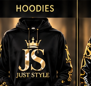 Just Style 2027 Signature Hoodie — Black/Gold