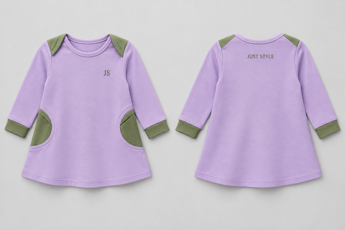 Just Style Official Baby Lilac Moss Envelope-Neck Tunic