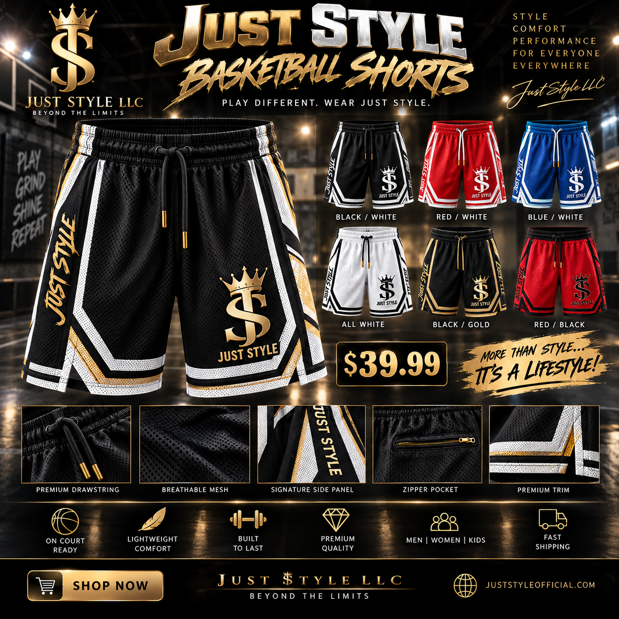 Just Style Basketball Shorts