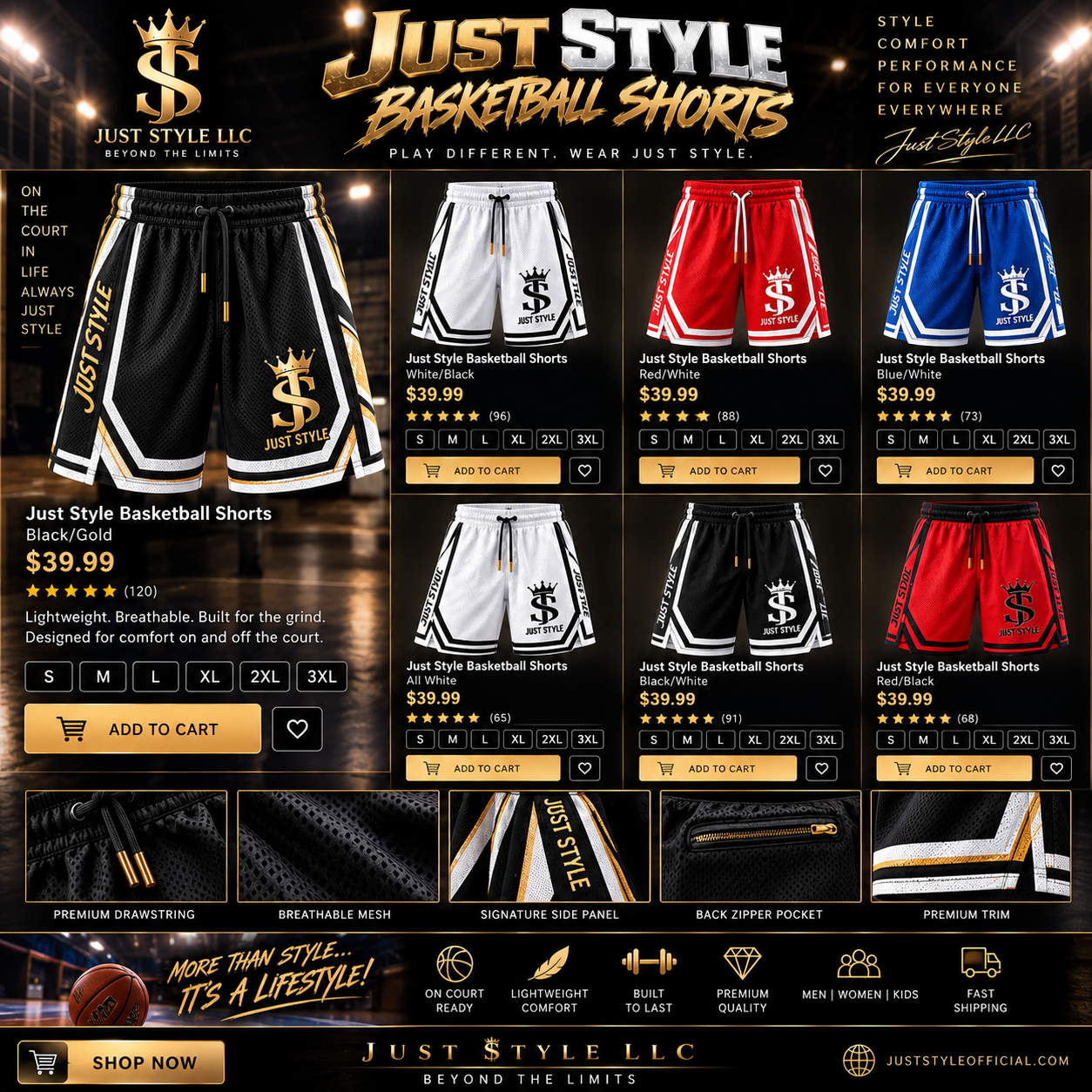 Just Style Basketball Shorts