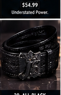 Just Style All Black JS Belt