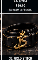 Just Style Gold Stitch JS Belt