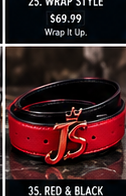 Just Style Red & Black JS Belt