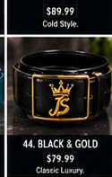 Just Style Black & Gold JS Belt