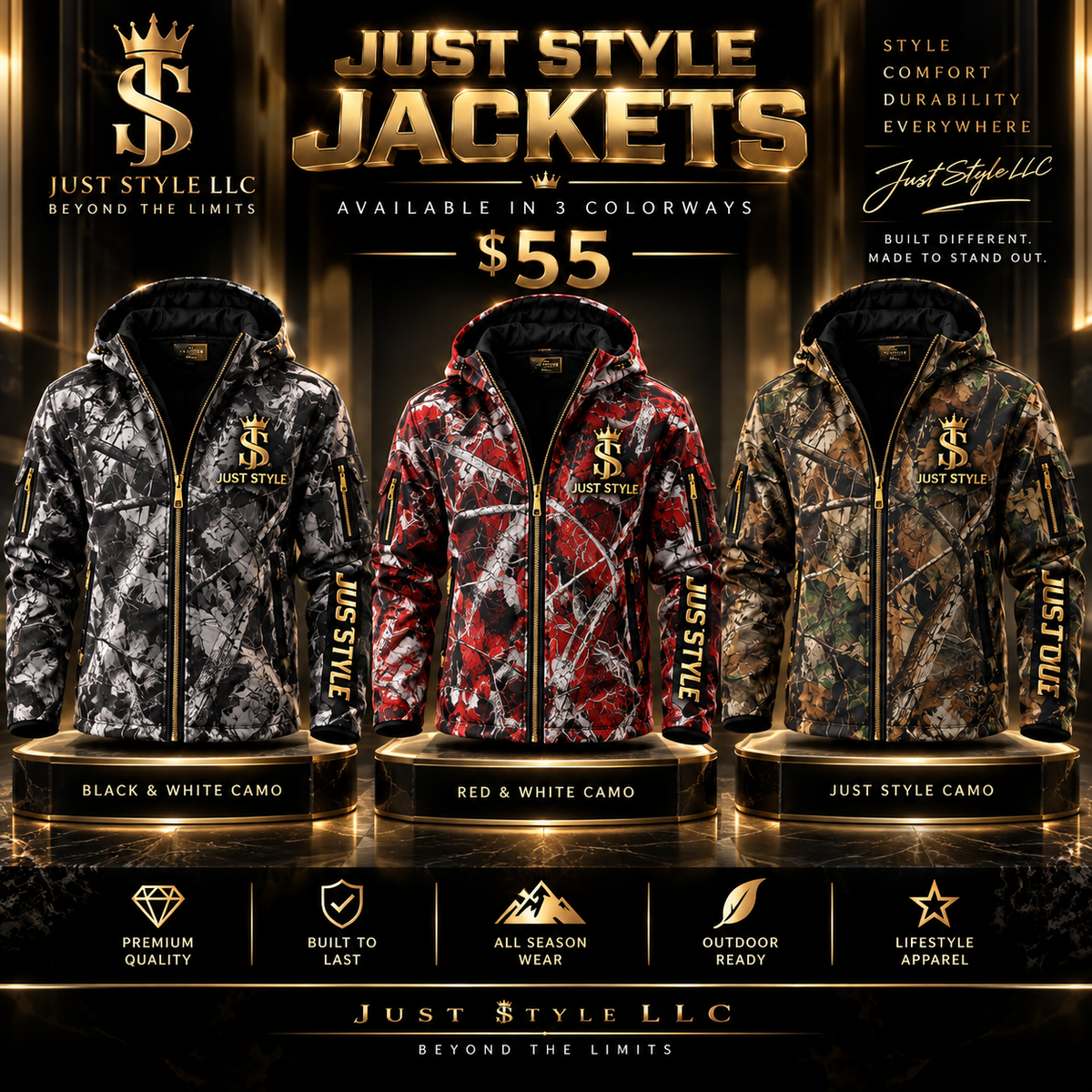 Just Style Camo Jacket