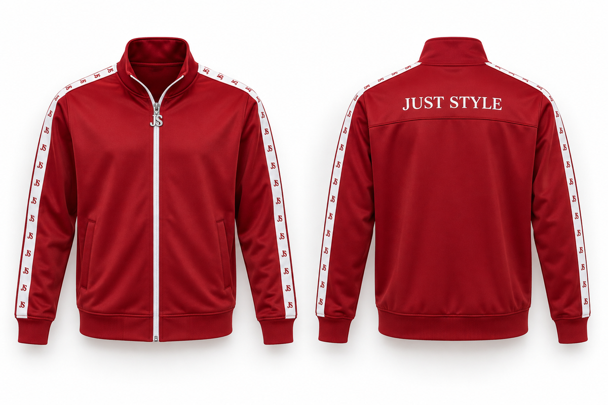Just Style Crimson Trackline Warm-Up Jacket