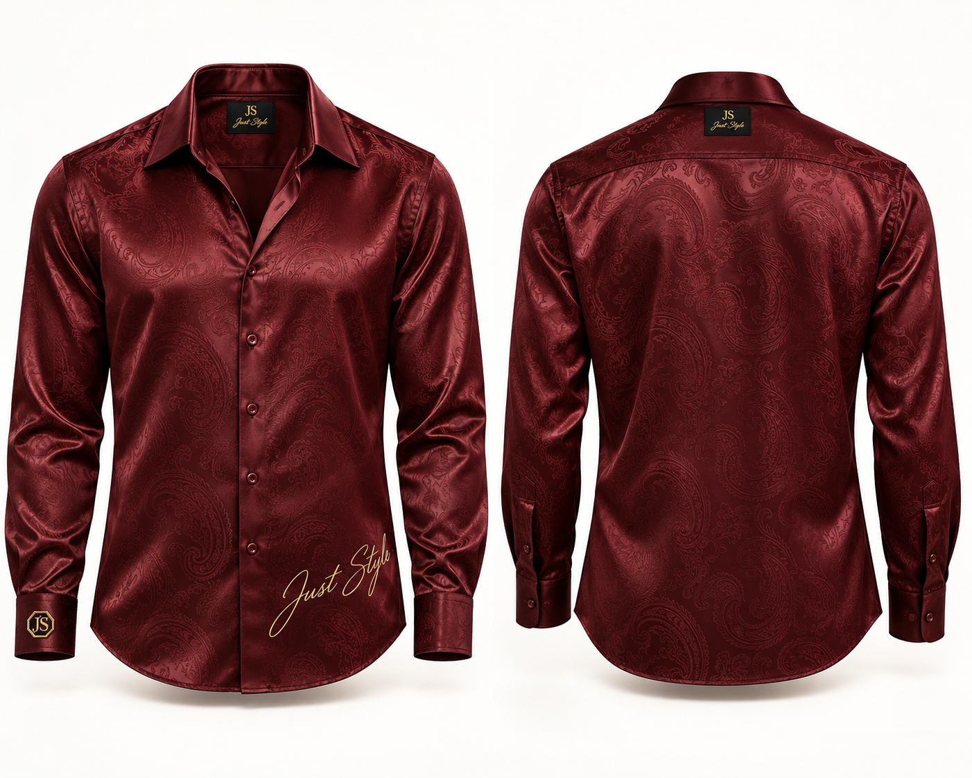 Just Style Cursive Paisley Club Shirt