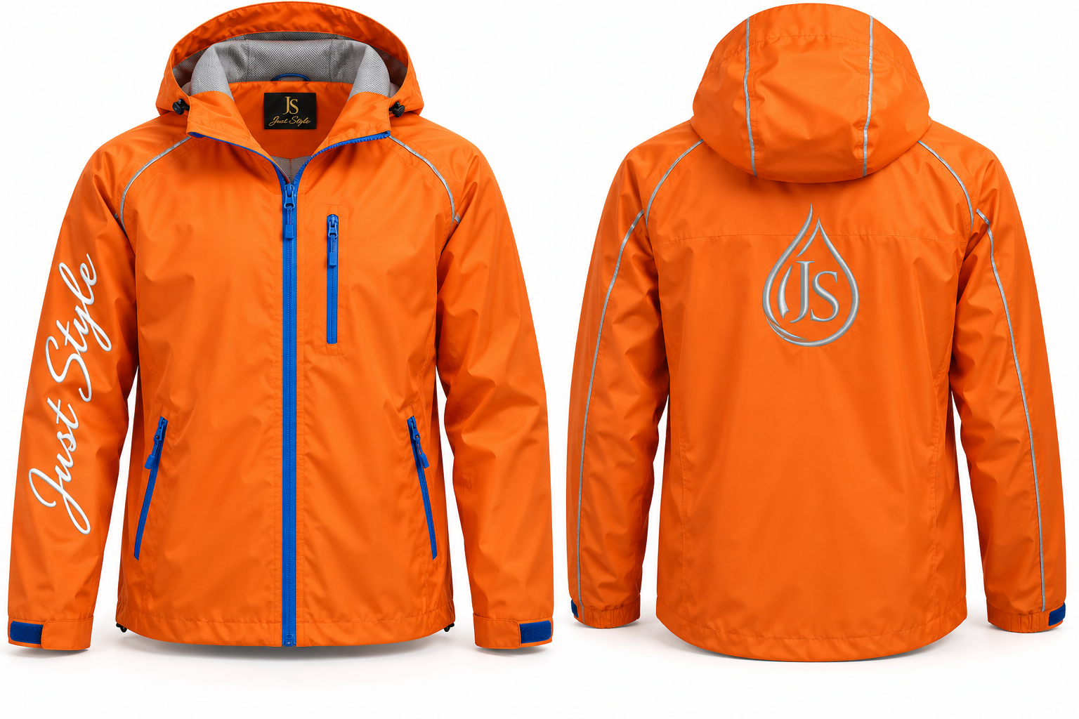 Just Style Cursive Storm Rain Jacket
