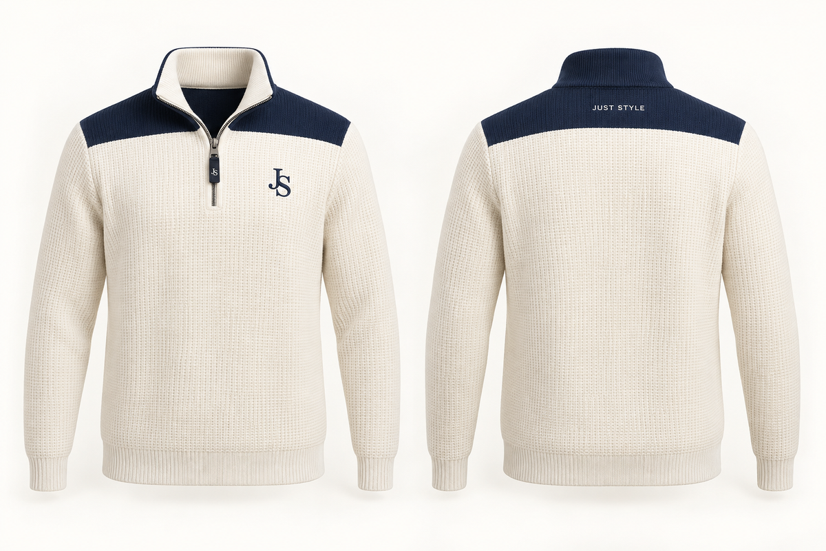 Just Style Glacier Quarter-Zip Knit Sweater