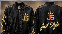 Just Style Bomber Jacket Black Gold
