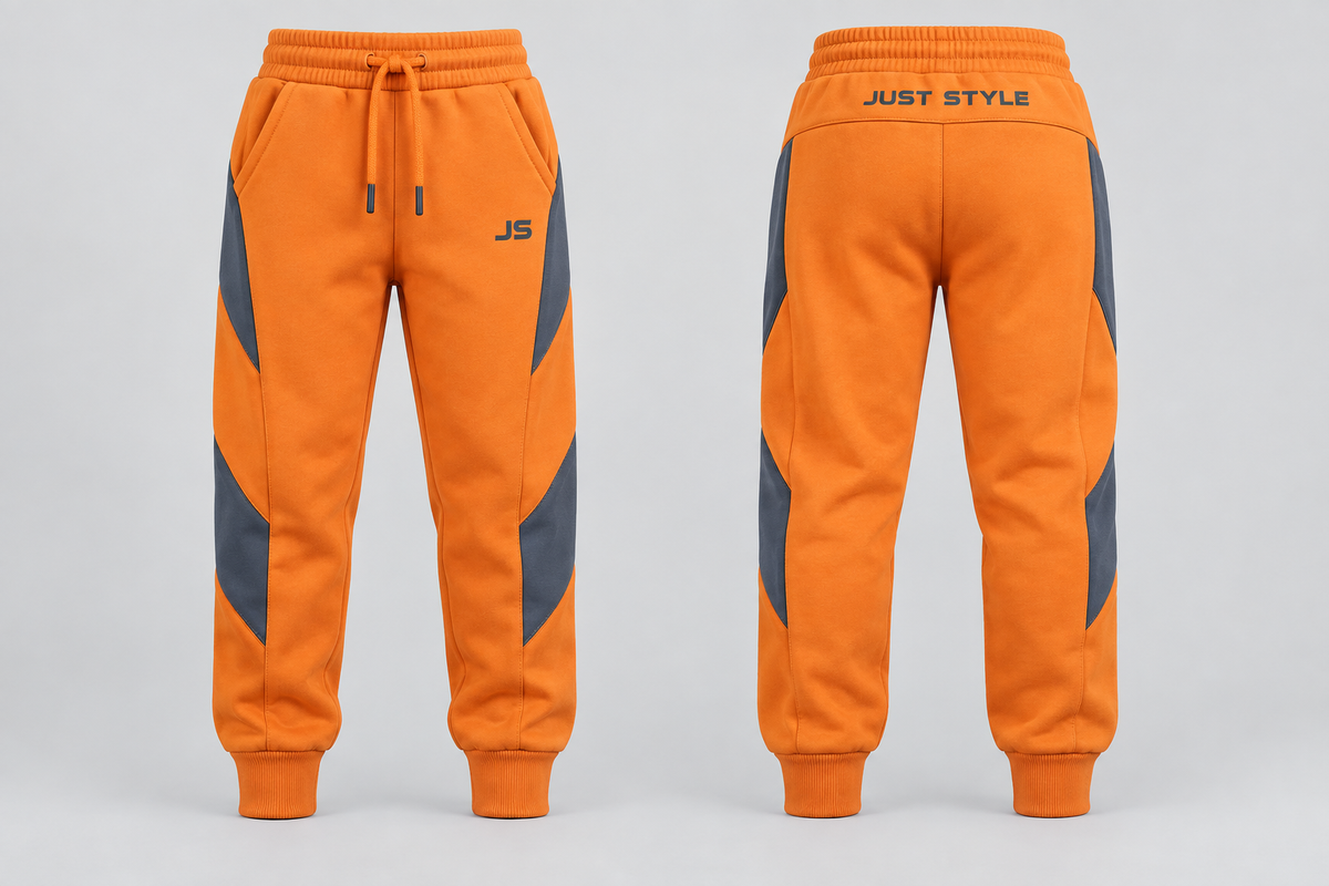 Just Style Official Kids Tangerine Slate Panel Jogger Pants