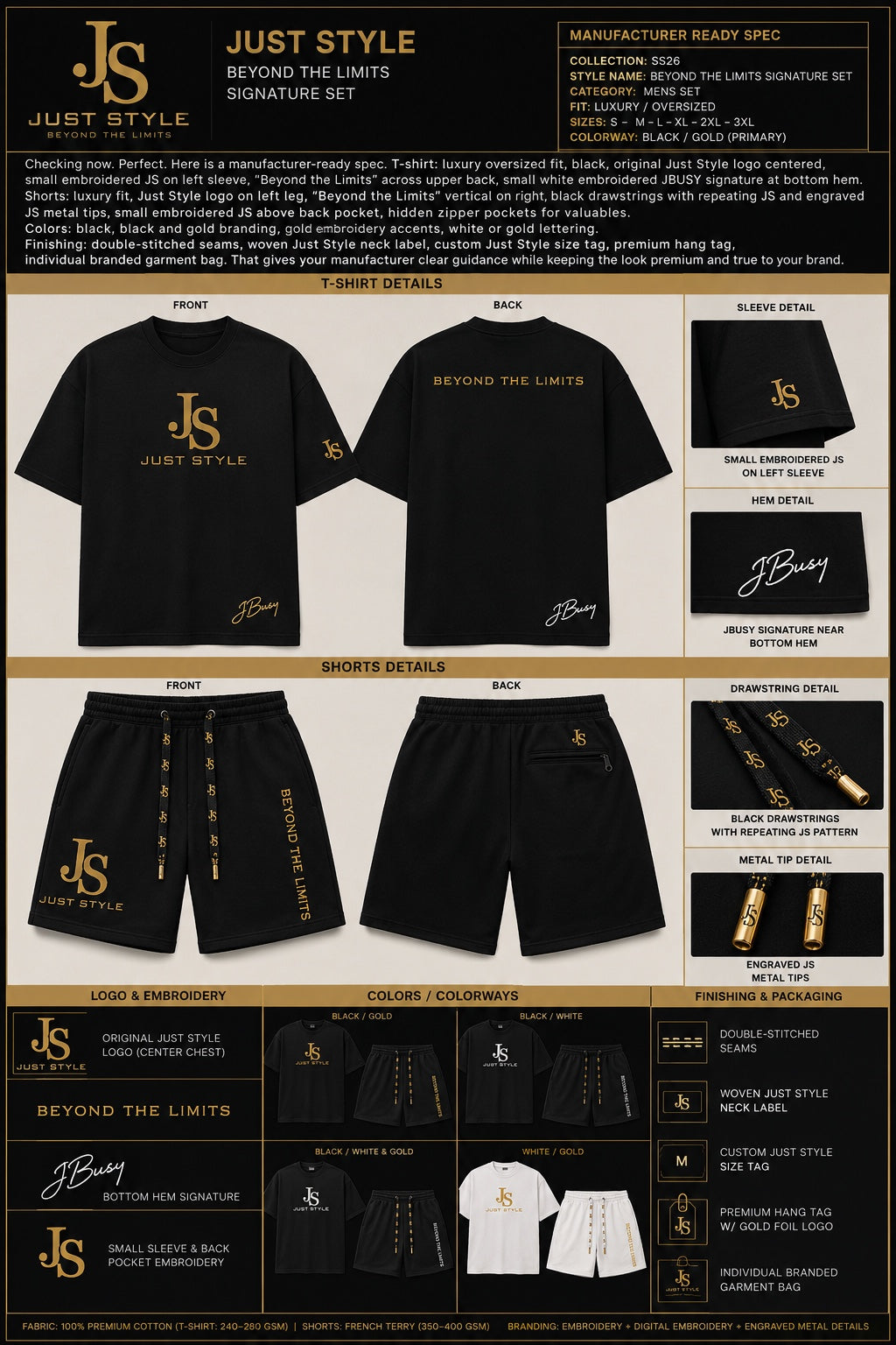 Just Style Men's Beyond the Limits Signature Set
