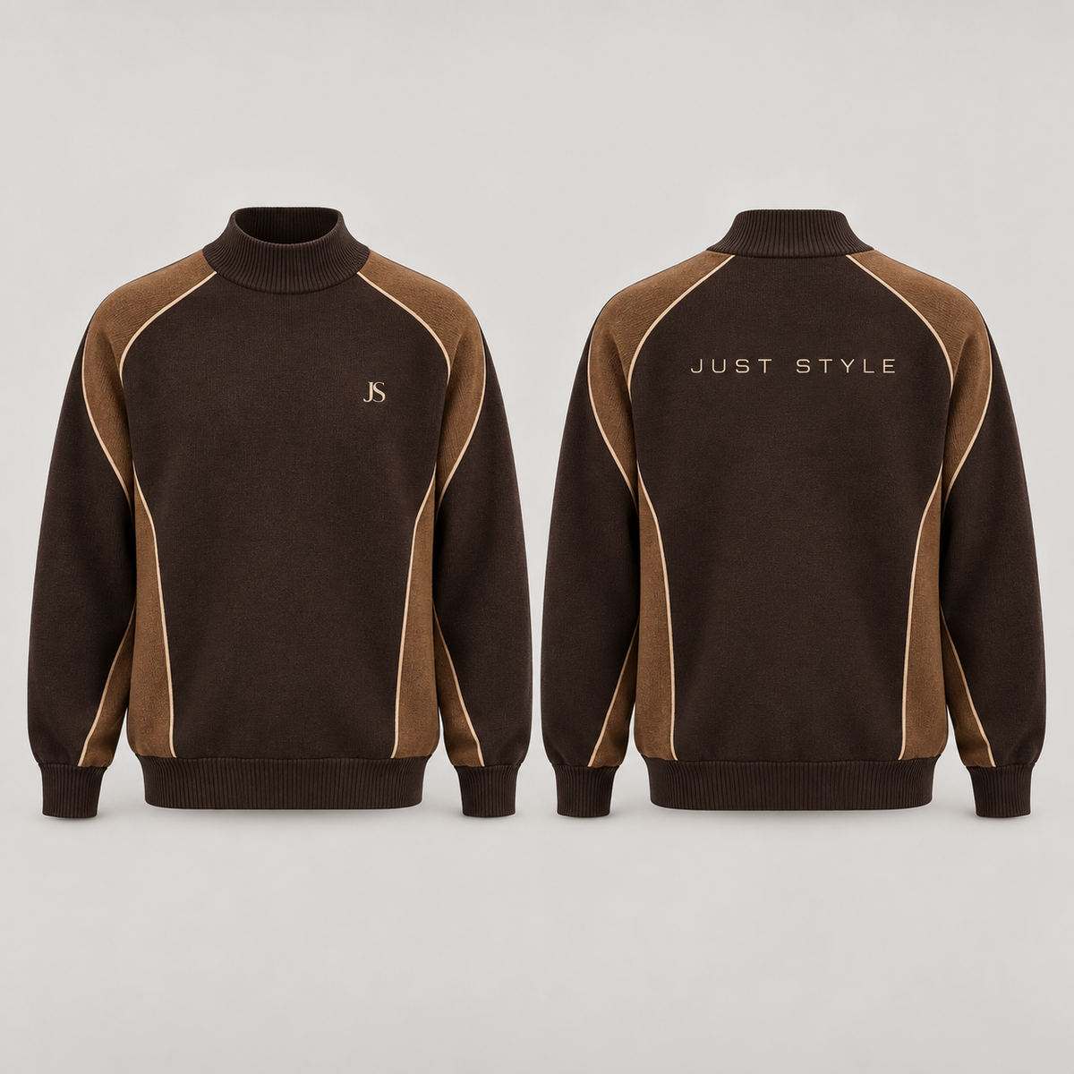 Just Style Official Bronze Tide Mock-Neck Sweater