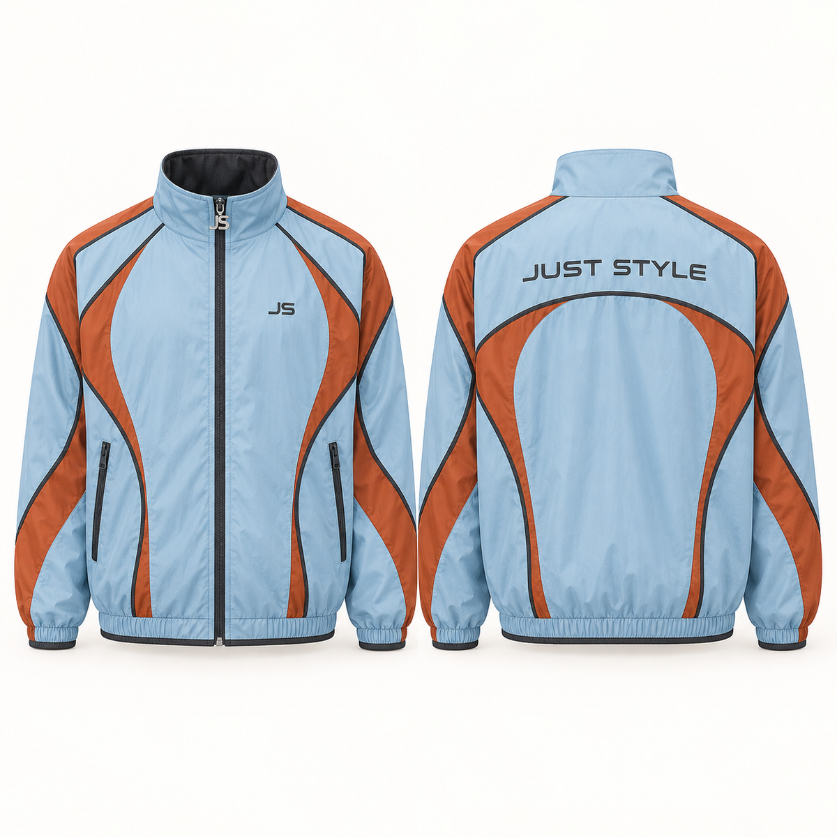 Just Style Official Glacier Rust Panel Windbreaker Jacket