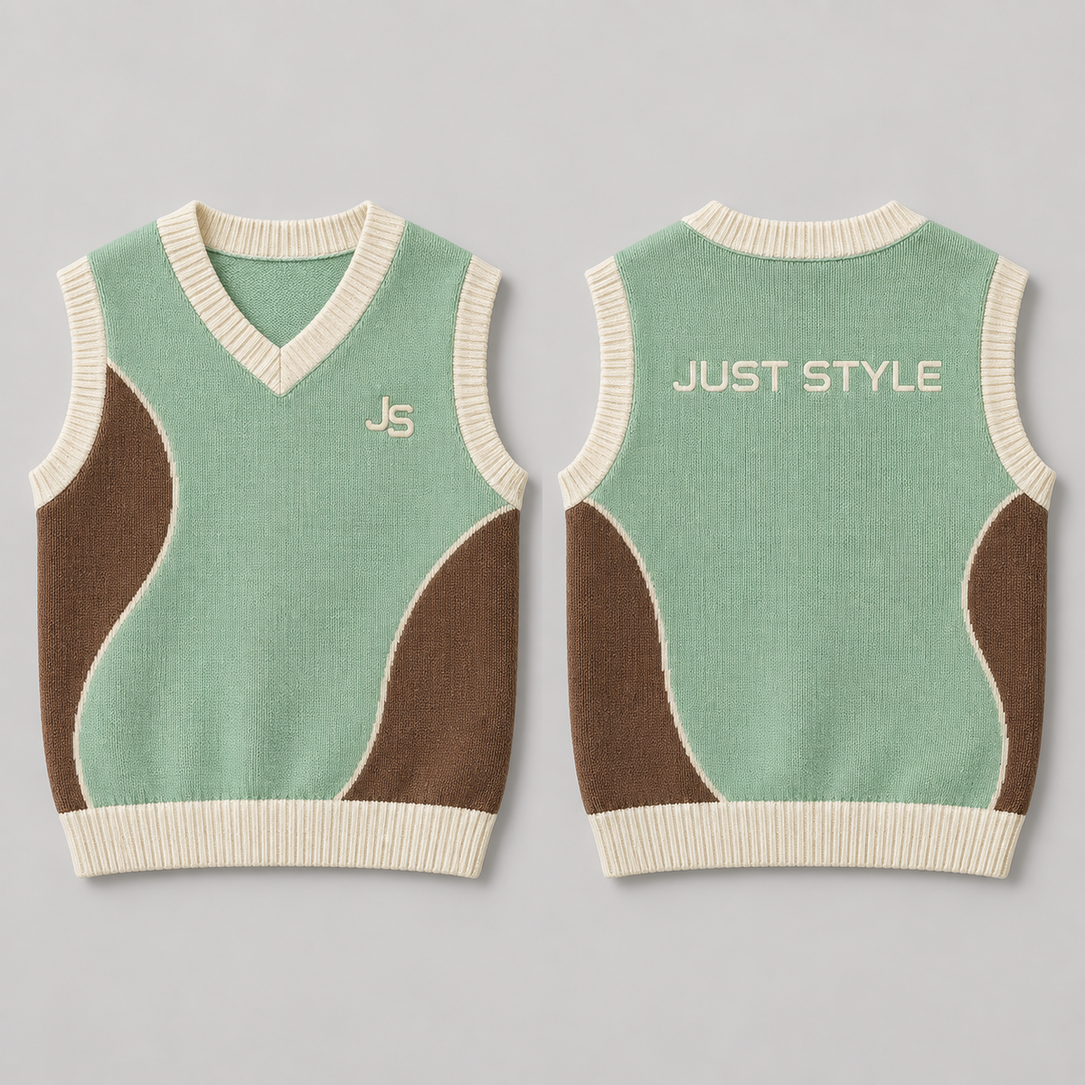 Just Style Official Kids Mint Cocoa Knit Sweater Vest