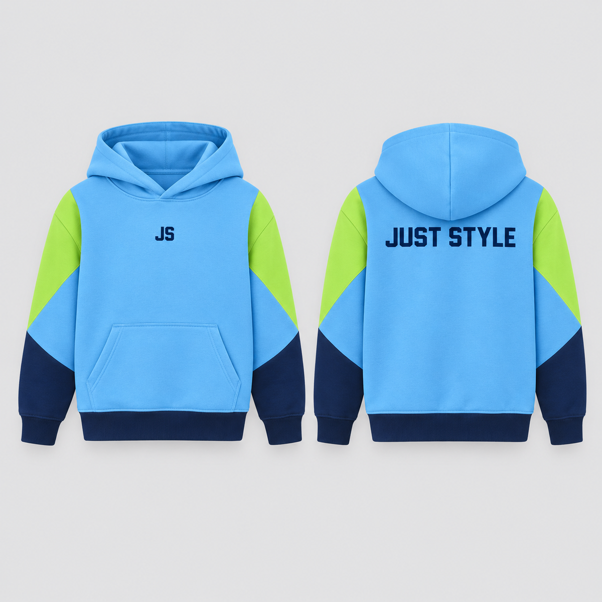 Just Style Official Kids Sky Pulse Color-Block Hoodie