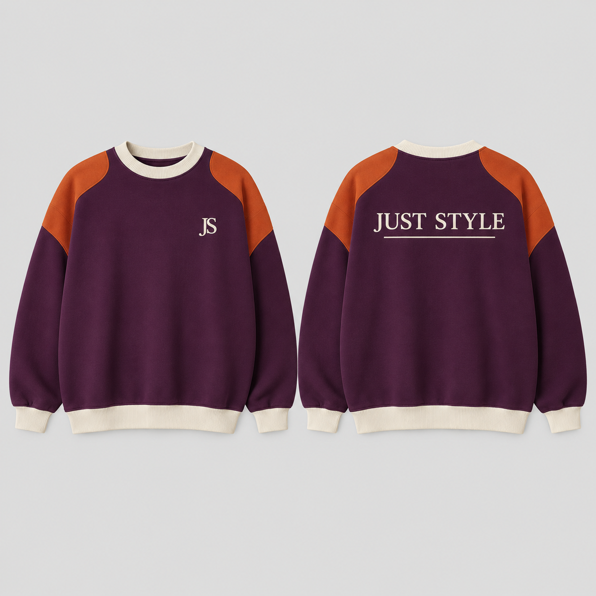 Just Style Official Plum Emberline Oversized Crewneck Sweater