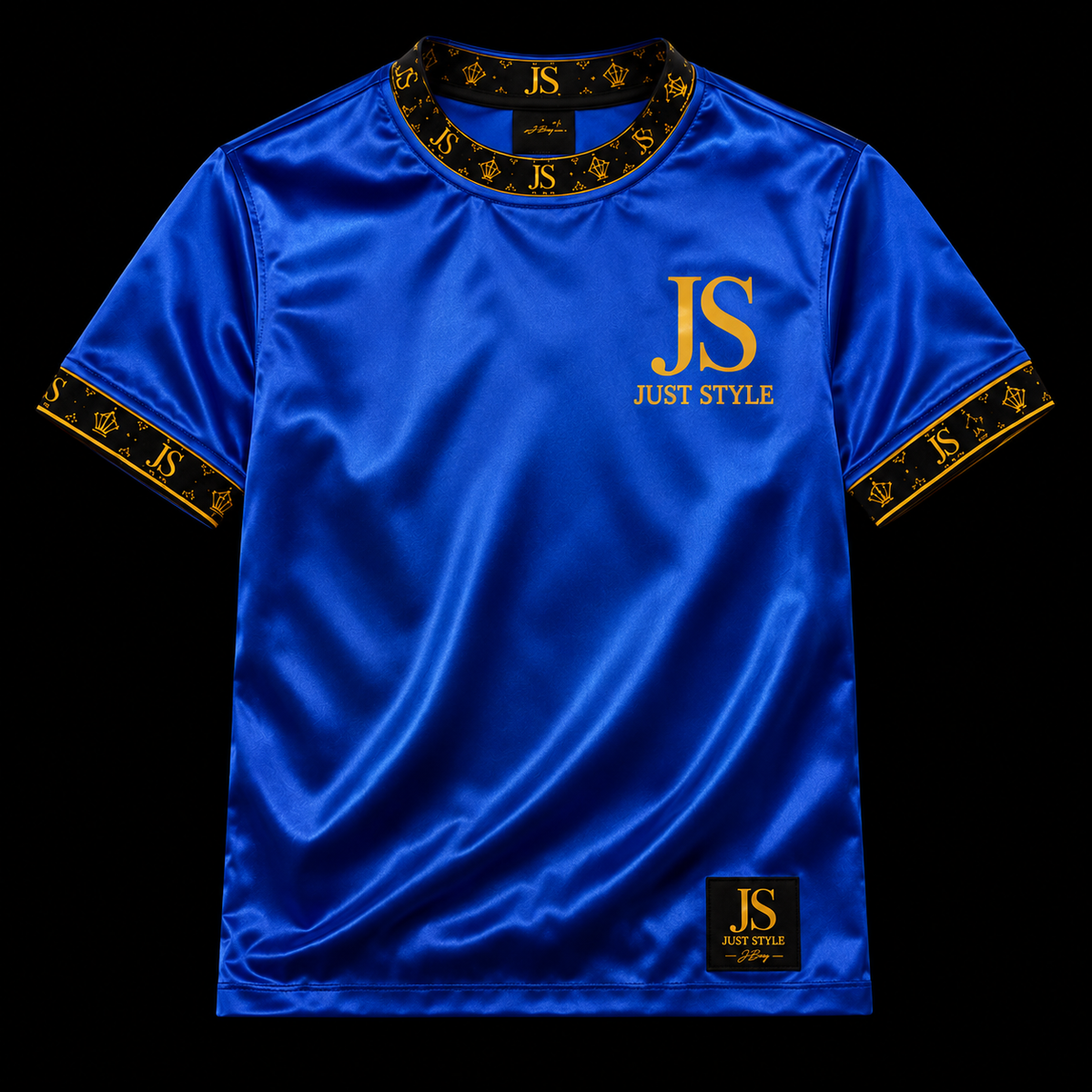 Just Style Official Royal Blue Gold Trim JS T-Shirt