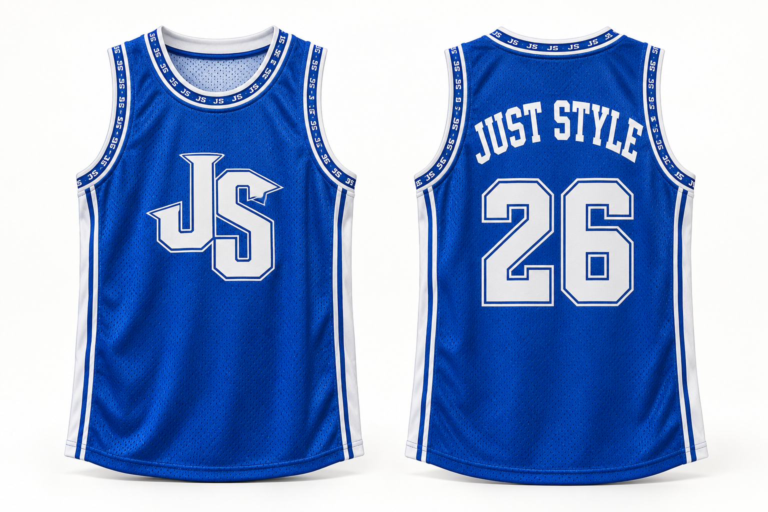 Just Style Royal Grid Basketball Jersey 26