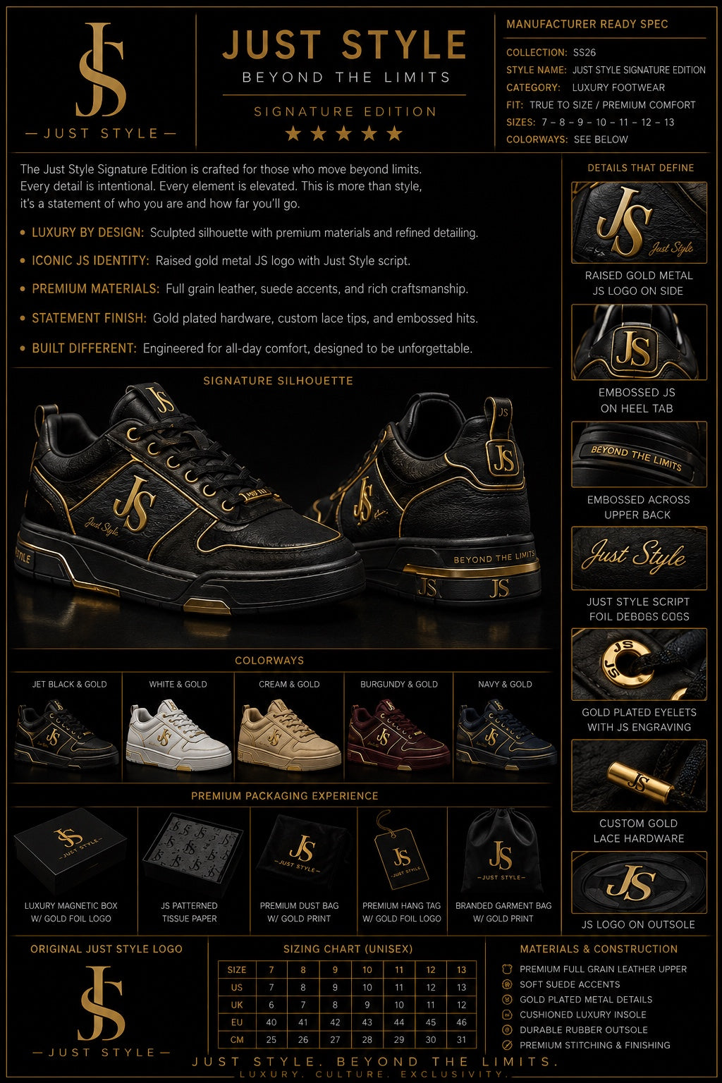 Just Style Signature Edition Luxury Sneaker