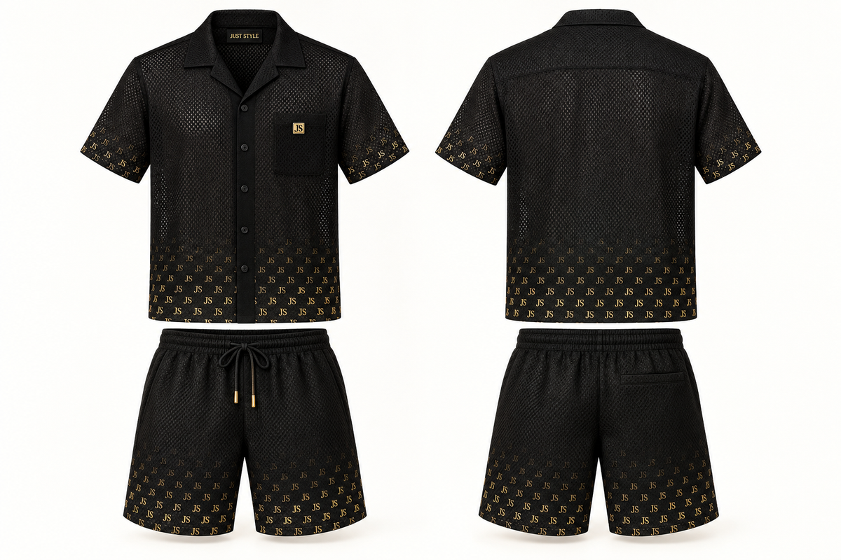 Just Style Summer Monogram Mesh Resort Set