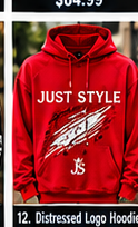 Distressed Logo Hoodie