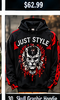 Skull Graphic Hoodie