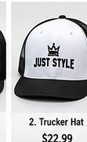 Just Style Trucker Hat White/Black