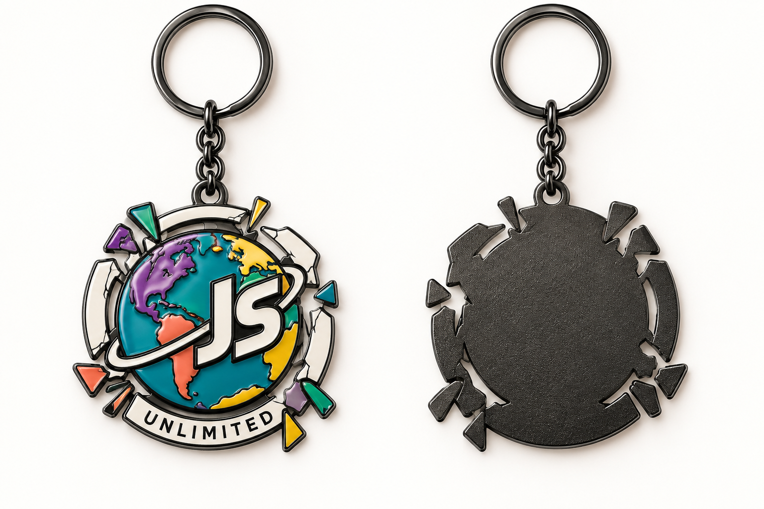 Just Style Unlimited Globe Enamel Keychain
