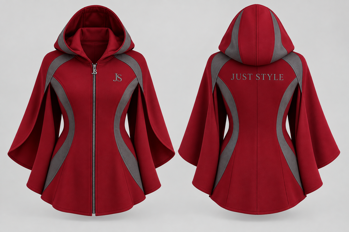 Just Style Official Women’s Ruby Smoke Hooded Cape Jacket