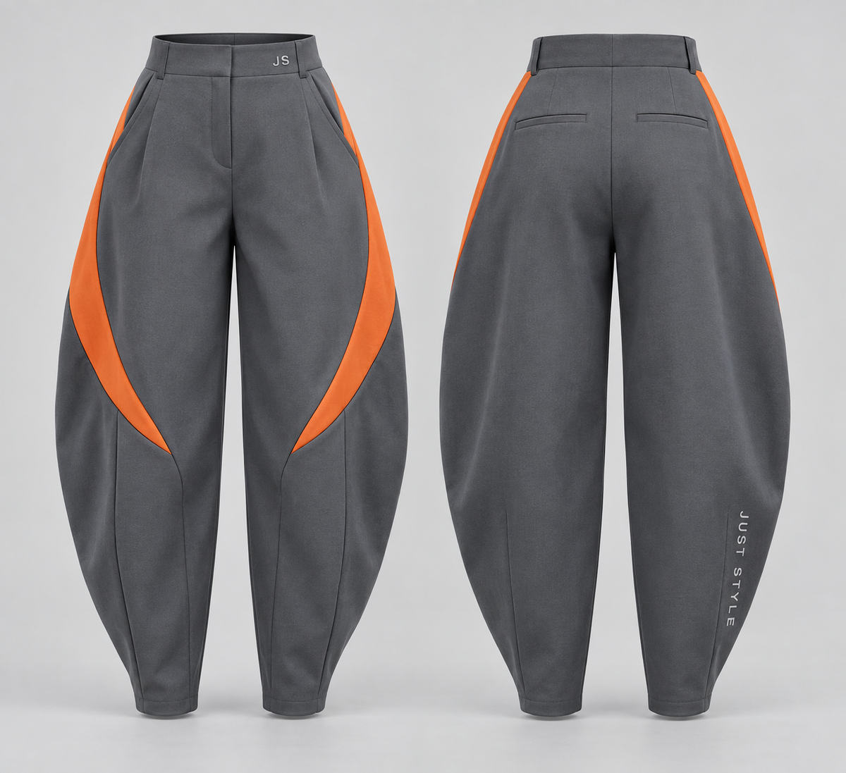 Just Style Official Women’s Slate Tangerine Cocoon-Leg Pants