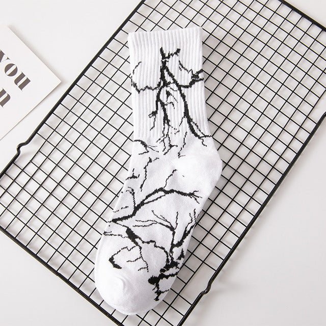 Korean Harajuku Hip-Hop Style Lightning Skateboard Socks