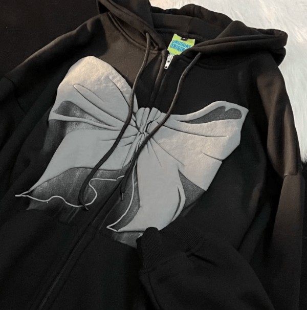 Loose Zipper Hoodie Jacket for Street Fashion Brand