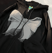 Loose Zipper Hoodie Jacket for Street Fashion Brand