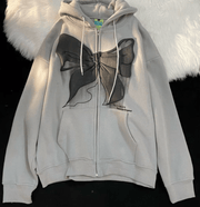 Loose Zipper Hoodie Jacket for Street Fashion Brand