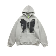 Loose Zipper Hoodie Jacket - Street Fashion Brand