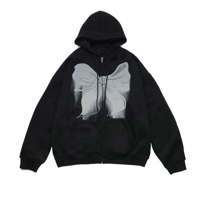 Loose Zipper Hoodie Jacket - Street Fashion Brand