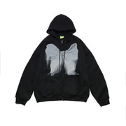 Loose Zipper Hoodie Jacket - Street Fashion Brand