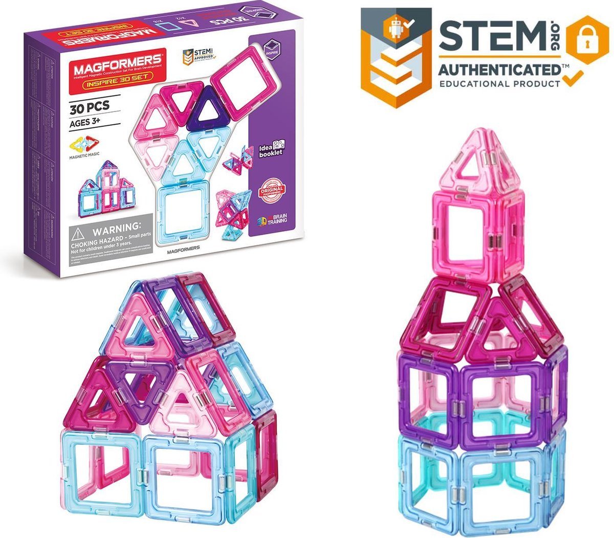 Magformers inspire - building set 14 pieces - magnetic toys - toys 3,4,5,6,7 years boys and girls - Montessori toys - educational toys - construction toys