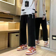 Men's Black Star Printed Baggy Jeans - Fashion Trend