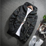 Men's Fashion Casual Camouflage Jacket with Hoodie