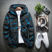 Men's Fashion Casual Camouflage Jacket with Hoodie